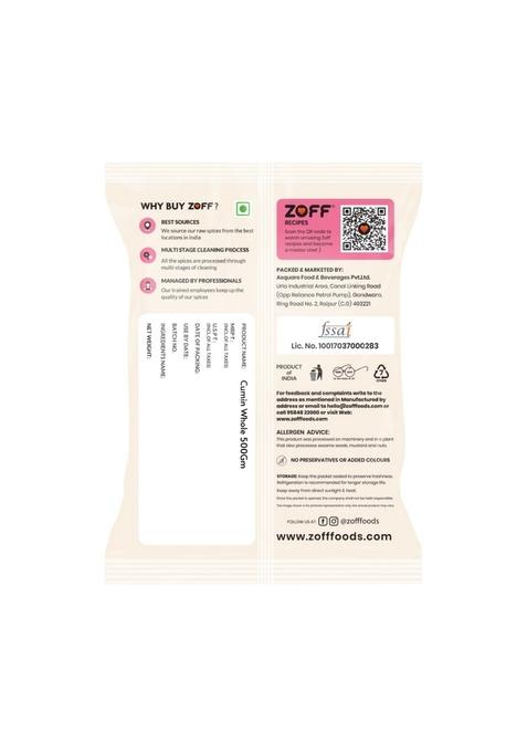 Zoff Whole Cumin Seeds Jeera 500Gm