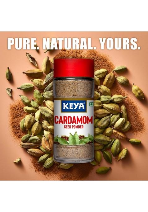 Keya Cardamom Seed Powder 50Gm | Only Seeds No Husk Elaichi Exotic Spices Aromatic, Finely Ground, Non-Gmo Ideal For Exquisite Flavoring 50G