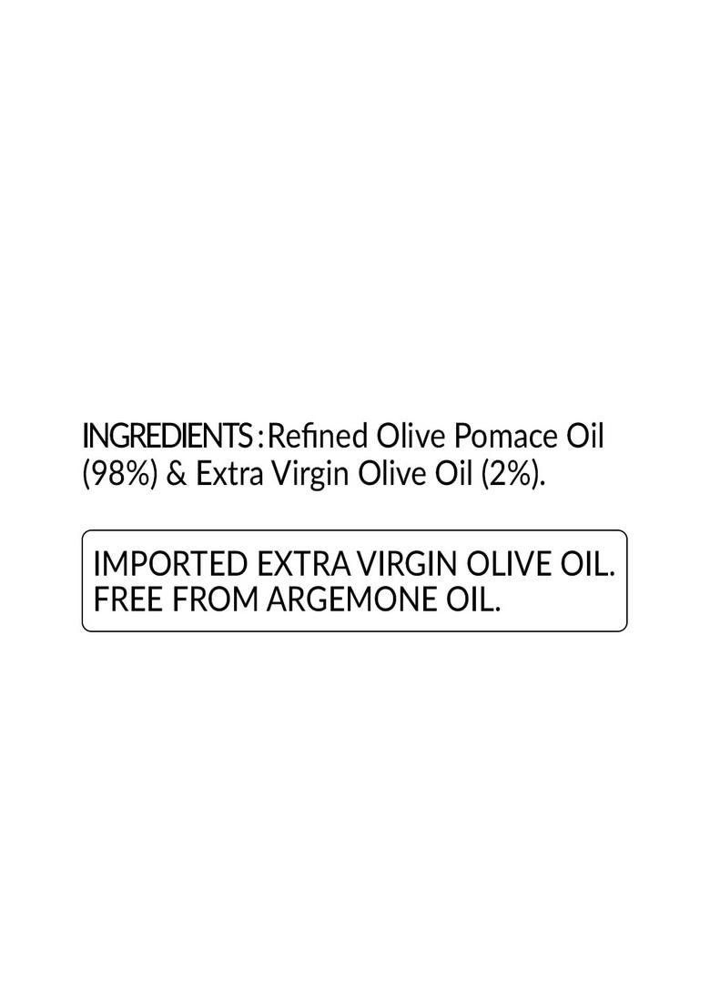 Del Monte Pomace Olive Oil (Imported) | All Purpose Cooking For Everyday Indian Ideal Deep Frying, Roasting, Baking High Mufa & Low In Saturated Fat 1L Pet Bottle