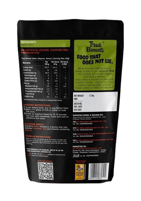 True Elements Rolled Oats 1.2 Kg