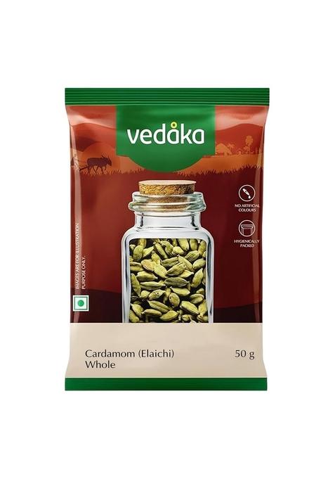 Vedaka Amazon Brand - Whole Cardamom (Elaichi), 50G