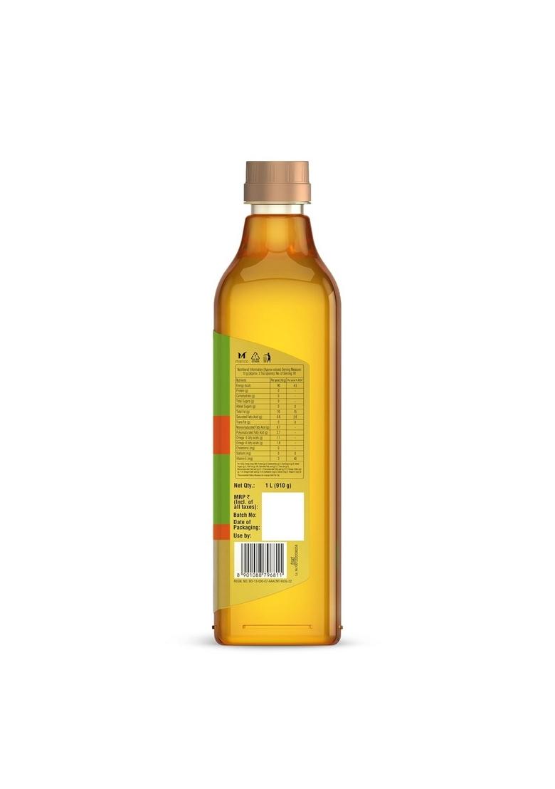 Saffola Cold Pressed Mustard Oil | 100% Seed Helps Manage Cholesterol, Goodness Of Omega 3 With Authentic Flavour 1L Pet Bottle