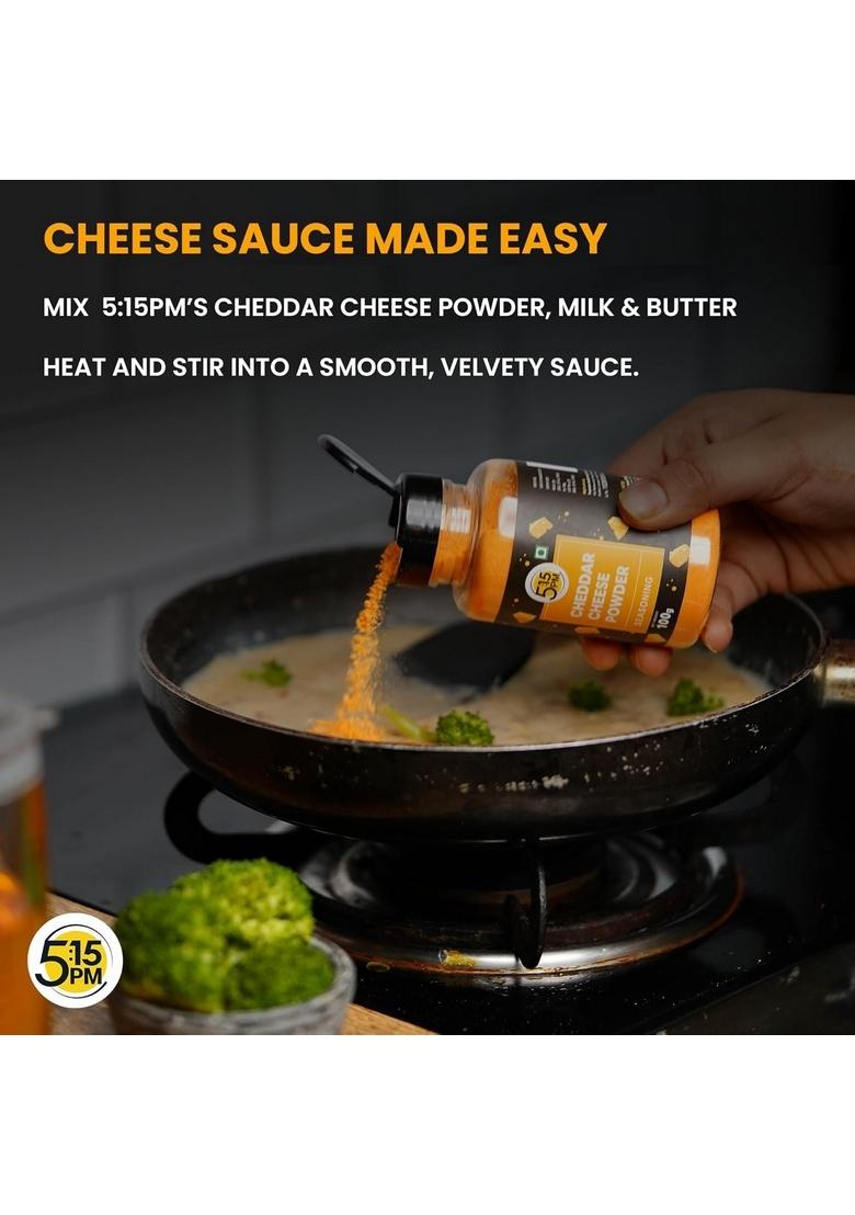 5:15Pm Cheddar Cheese Powder For Popcorn, Pasta, Pizza, Nachos & Fries | Popcorn Seasoning Powder,1 Count
