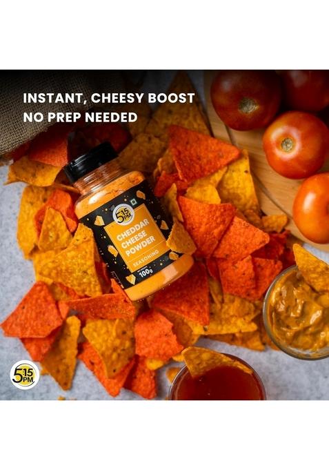 5:15Pm Cheddar Cheese Powder For Popcorn, Pasta, Pizza, Nachos & Fries | Popcorn Seasoning Powder,1 Count