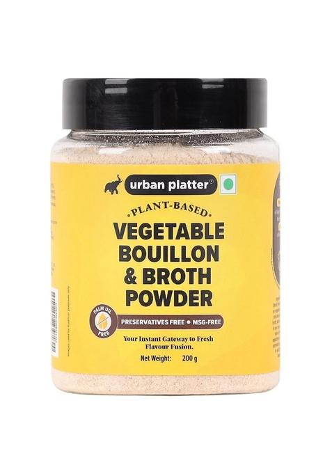 Urban Platter Vegetable Bouillon & Broth Powder, 200G (Plant-Based | Instant Stock Msg-Free Umami-Rich)