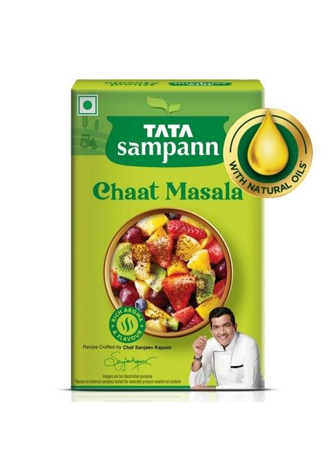 Tata Sampann Chaat Masala With Natural Oils, 100G, Chat Powder, Crafted By Chef Sanjeev Kapoor, Chef’S Exclusive Tip, Rich Aroma & Flavour