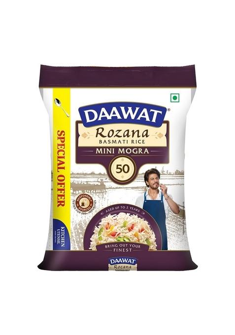 Daawat Sehat/Rozana Basmati Rice Mini Mogra, 5Kg