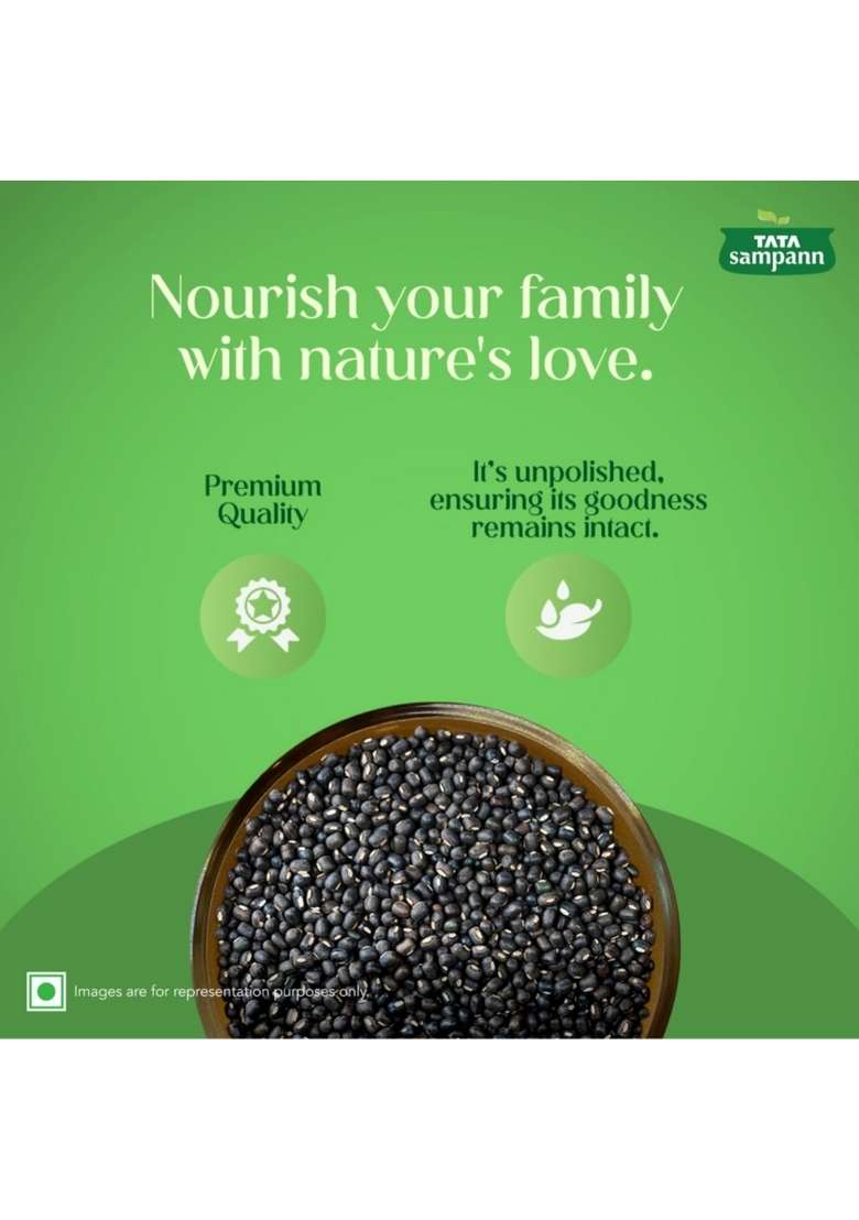 Tata Sampann Unpolished Urad Kali, 1Kg - Indya