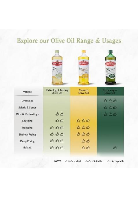Bertolli Extra Light Tasting Olive Oil, 500Ml – Premium Quality Healthy Cooking Oil