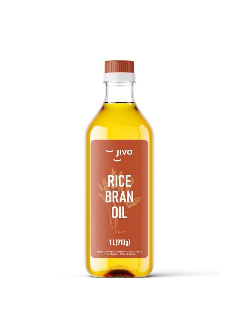 Jivo Rice Bran Oil 1 Litre Cooking | Rich In Antioxidants Ideal For Deep Frying, Sautéing & Baking Chemical-Free