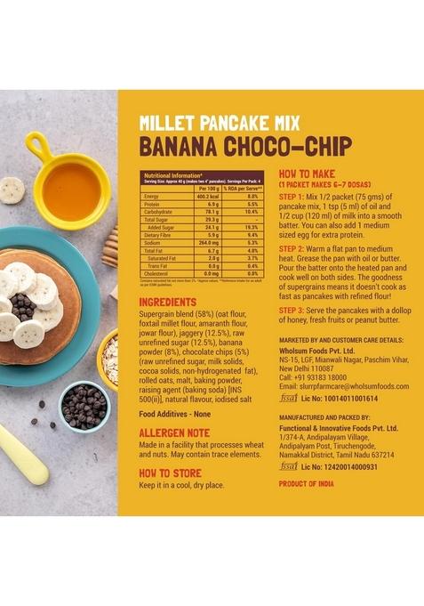 Slurrp Farm Healthy Pancake Lovers Combo | Blueberry, Classic, Chocolate & Banana No Maida, Wheat Preservative Made With Millets 100% Vegetarian Breakfast For Kids Adults,150G*4