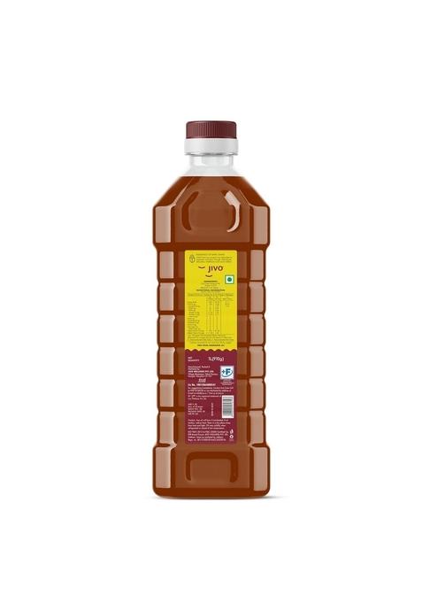 Jivo Cold Pressed Kachi Ghani Chemical Free Mustard Daily Cooking Oil, 1 Litre | Recommended For Roasting, Frying, Baking All Type Of Cuisines