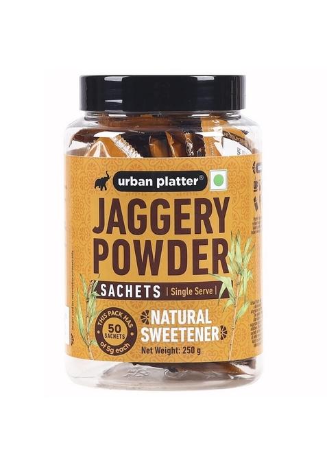 Urban Platter Jaggery Powder Sachets, 250G / 8.8Oz [50 5 Grams Each]