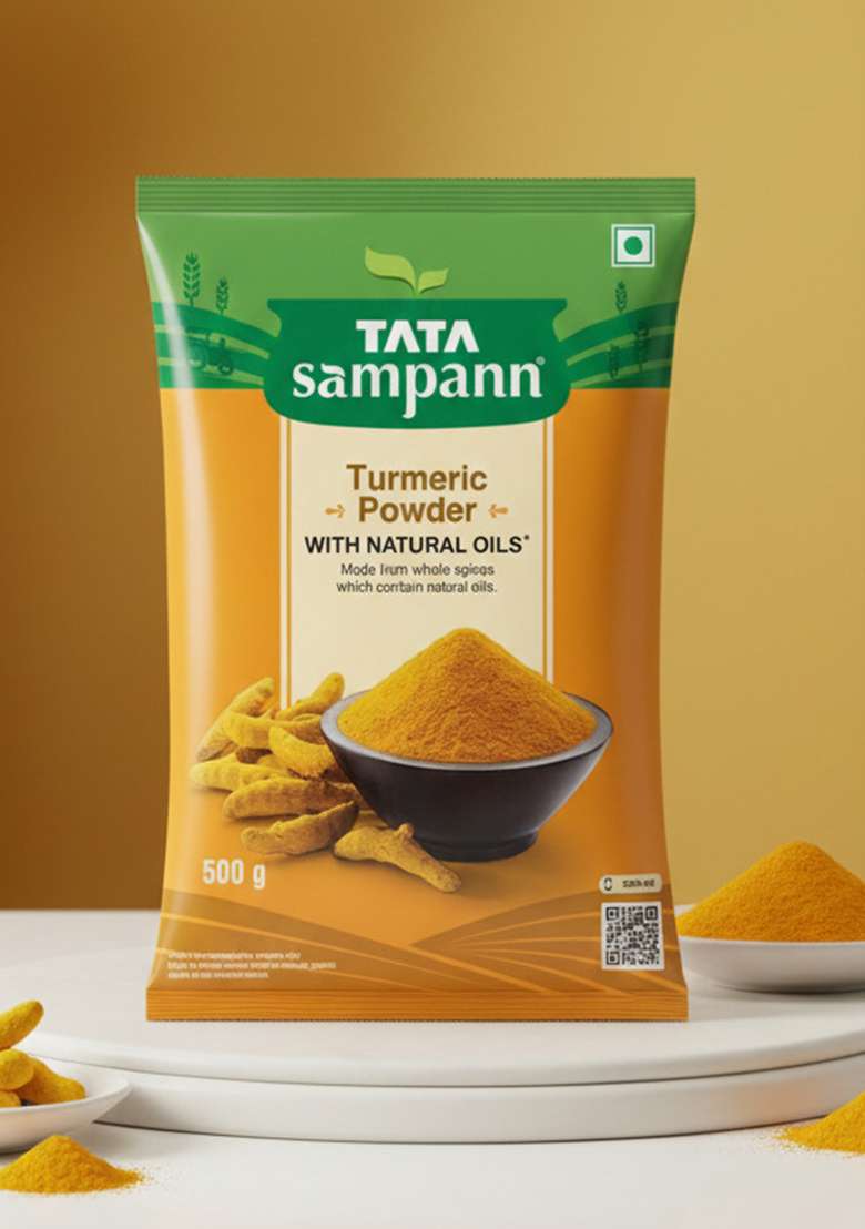 Tata Sampann Turmeric Powder With Natural Oils, 500G, Haldi - Indya