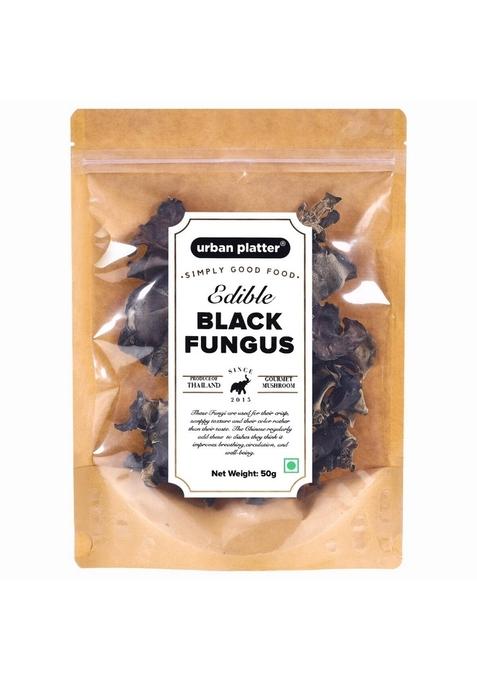 Urban Platter Edible Black Fungus Cloud Ear And Wood Mushrooms, 50 G