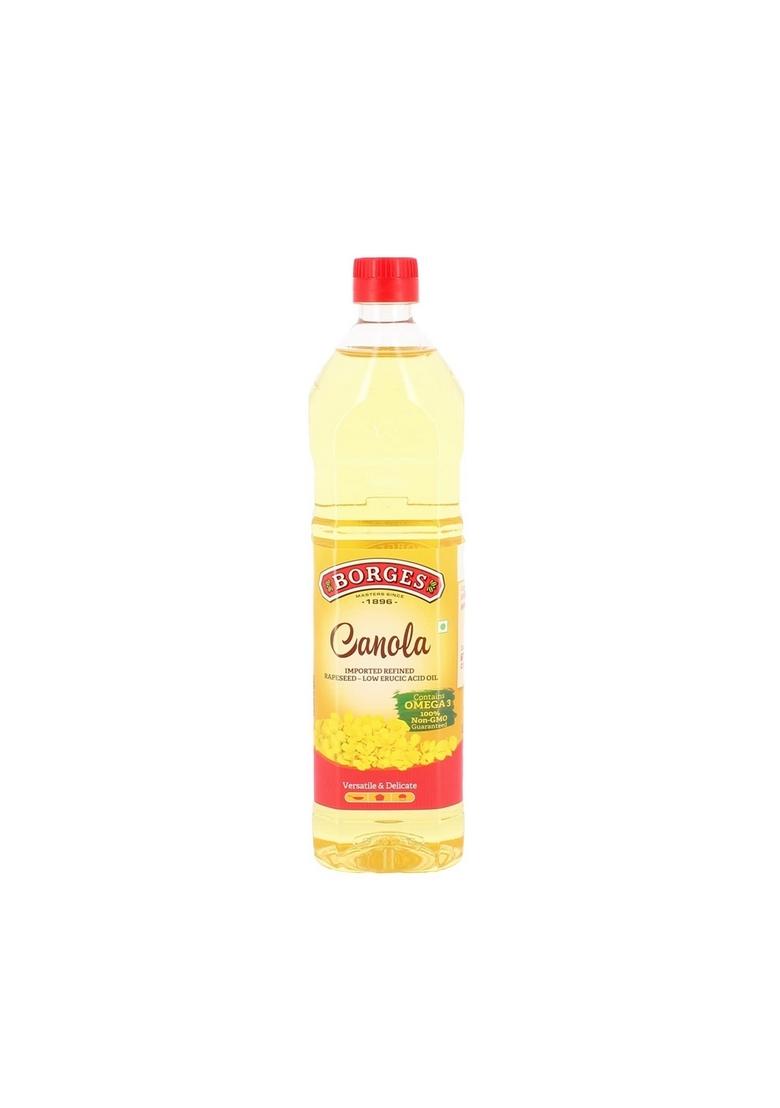 Borges Canola Oil -1L | Source Of Omega 3 100% Non Gmo Suitable For Deep Frying |Delicate Flavour