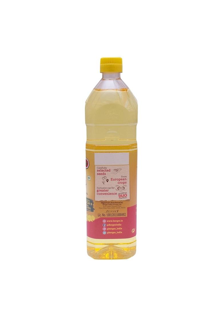 Borges Canola Oil -1L | Source Of Omega 3 100% Non Gmo Suitable For Deep Frying |Delicate Flavour