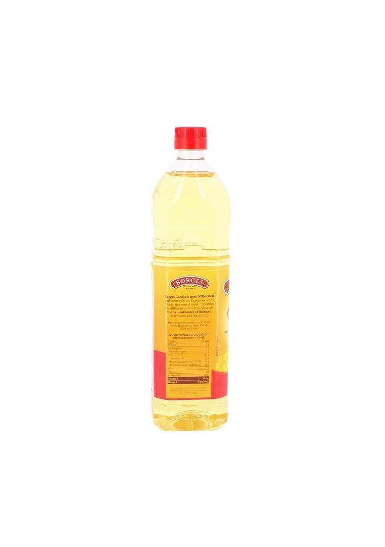 Borges Canola Oil -1L | Source Of Omega 3 100% Non Gmo Suitable For Deep Frying |Delicate Flavour
