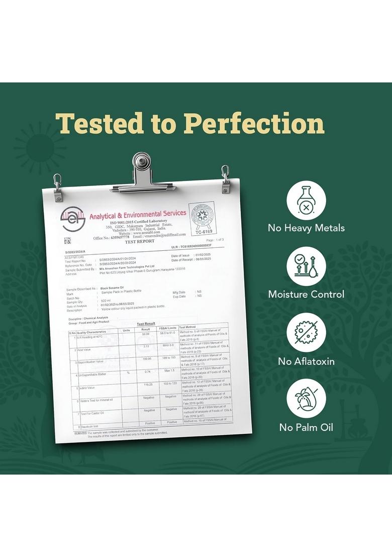 Anveshan Wood Cold Pressed Black Sesame Oil