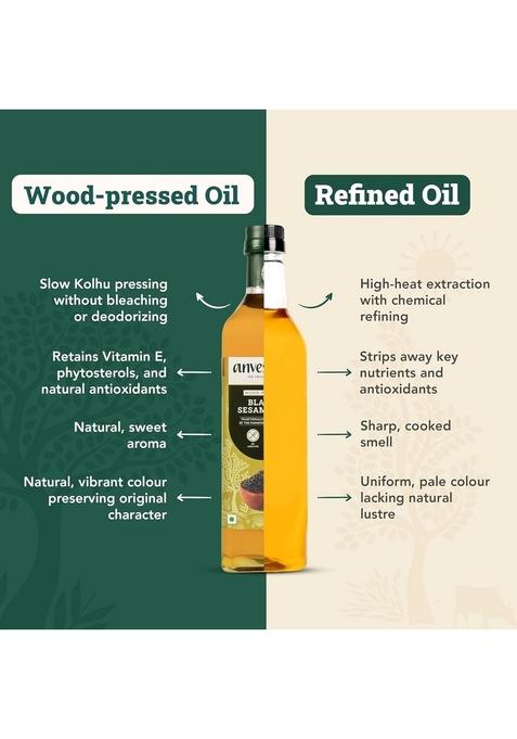 Anveshan Wood Cold Pressed Black Sesame Oil