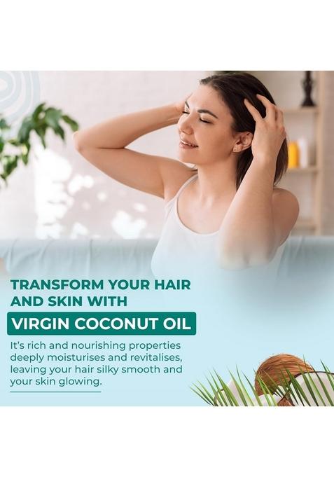 Klf Nirmal Cold Pressed Virgin Coconut Oil, 250 Ml, Great For Skin Care & Hair | Natural Edible