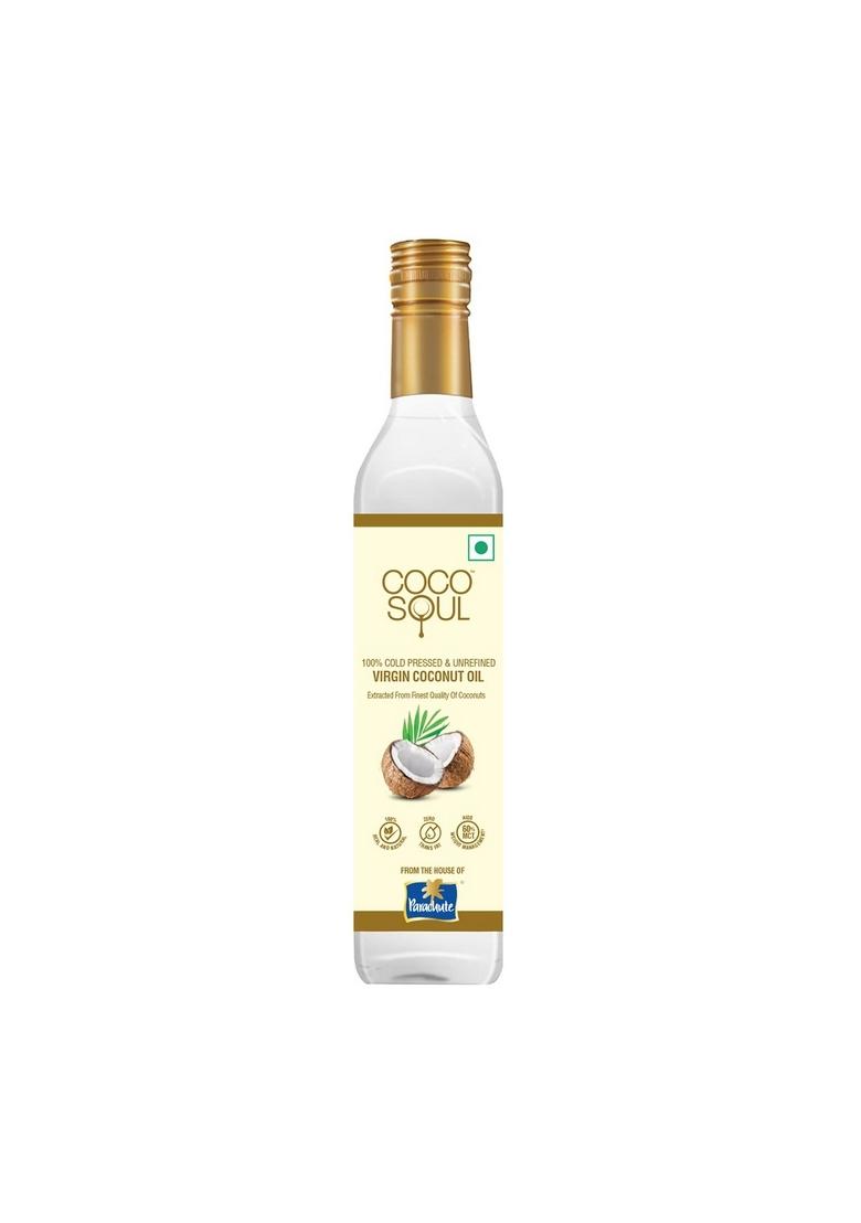 Coco Soul Cold Pressed Unrefined Virgin Coconut Oil | 60% Mct Multipurpose Usage Daily Cooking| Keto Friendly Naturally Cholesterol Free A1 Grade Real From Makers Of Parachute 250 Ml