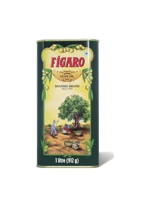 Fígaro Figaro Olive Oil- Pure Oil-Daily Cooking Perfect For Indian Dishes- Curries, Gravy- Imported From Spain- 1L Tin