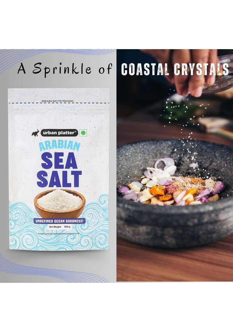 Urban Platter Arabian Sea Salt Flakes, 500G - Indya