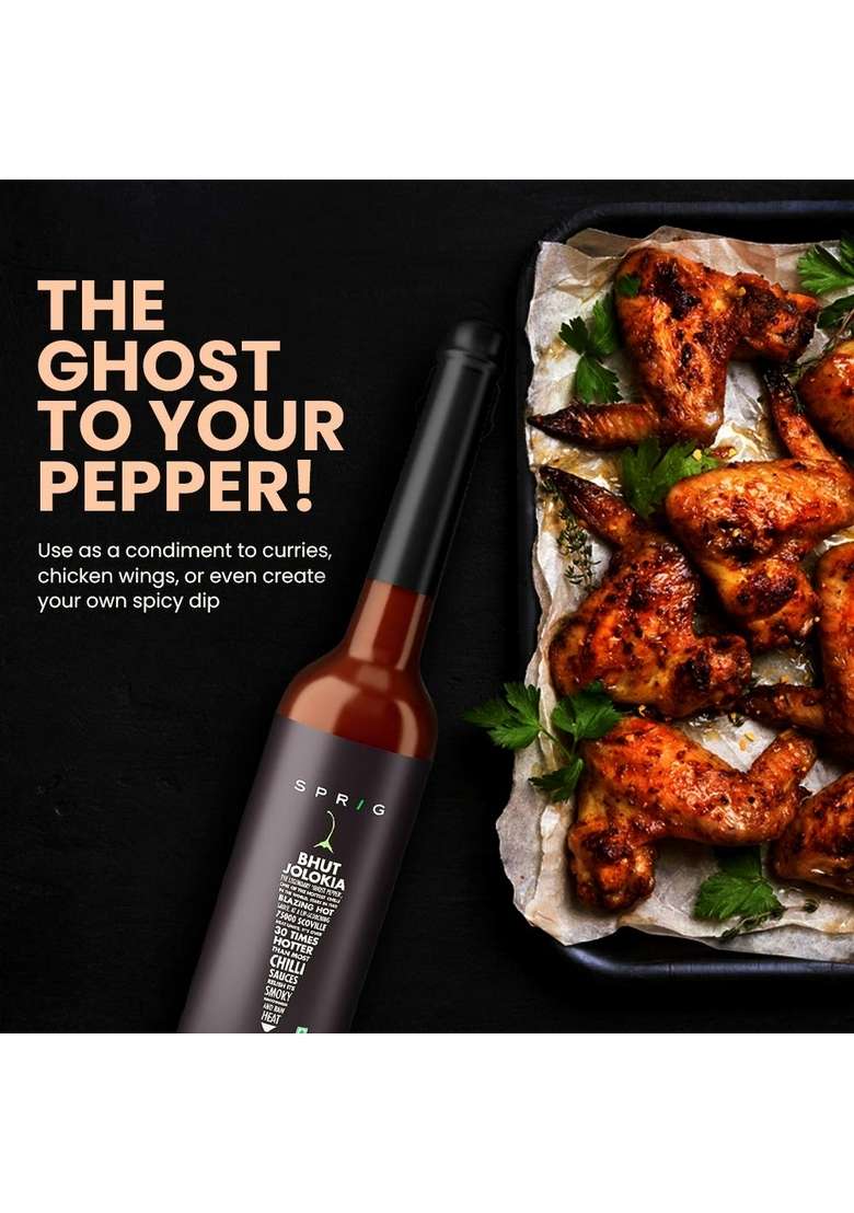 S P R I G Bhut Jolokia Sauce - Made With World
