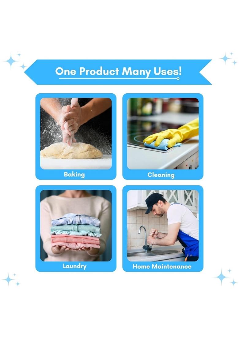 Desire Baking Soda Powder For Cooking & Cleaning – 1Kg Jar | Multipurpose, Food Grade, Non-Gmo Ideal Baking, Deodorizing Household