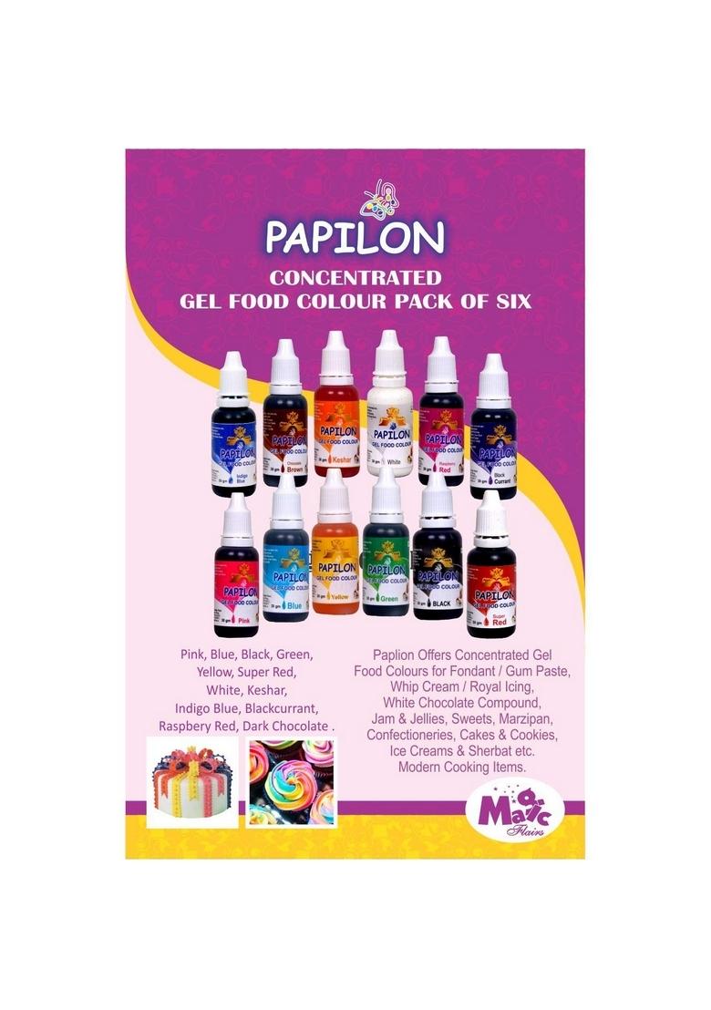 Papilon 'Papilon Concentrated Gel Food Color, 12 X 30 G For Cake/Cooking/Baking/Icing/Icecream