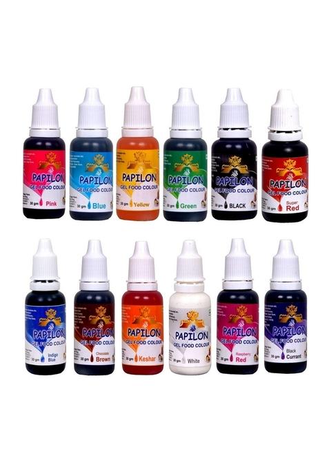 Papilon 'Papilon Concentrated Gel Food Color, 12 X 30 G For Cake/Cooking/Baking/Icing/Icecream
