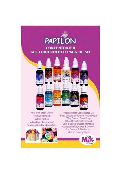 Papilon 'Papilon Concentrated Gel Food Color, 12 X 30 G For Cake/Cooking/Baking/Icing/Icecream
