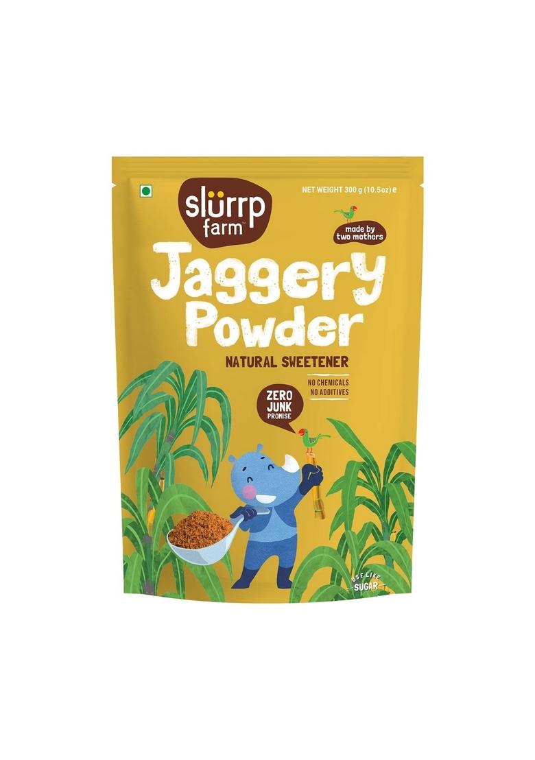 Slurrp Farm Jaggery/Gur/Gud Powder | Healthy Sugar Subsitute Unbleached Jaggery Sulphate Free, 300G