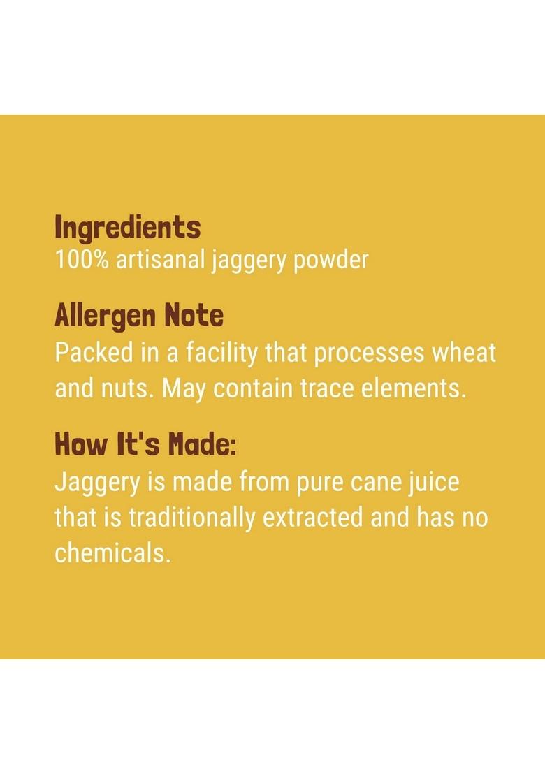 Slurrp Farm Jaggery/Gur/Gud Powder | Healthy Sugar Subsitute Unbleached Jaggery Sulphate Free, 300G