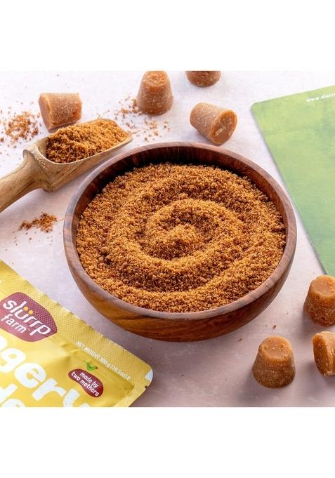 Slurrp Farm Jaggery/Gur/Gud Powder | Healthy Sugar Subsitute Unbleached Jaggery Sulphate Free, 300G