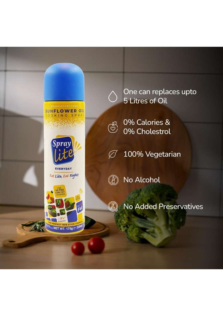Spray Lite Natural Cooking Spray, 177G - Indya