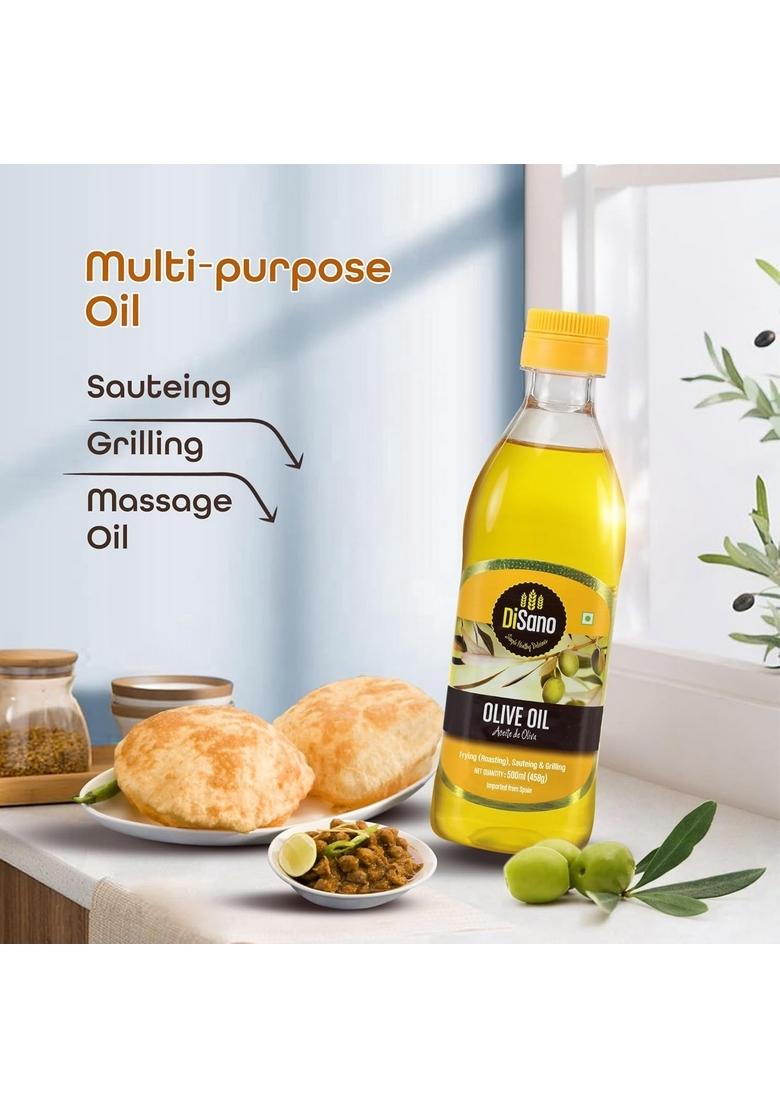 Disano Pure Olive Oil 500Ml, Classic Ideal For Sauteing, Grilling And Cooking