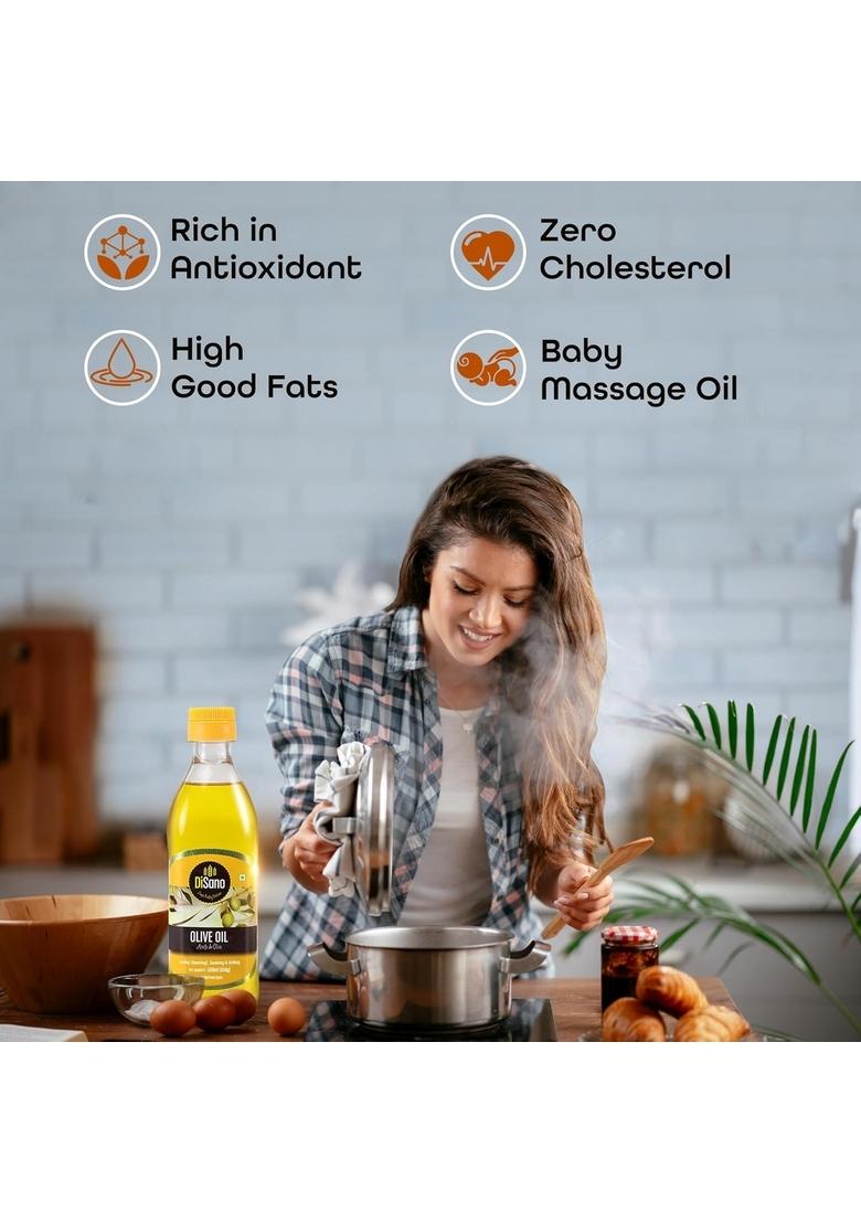 Disano Pure Olive Oil 500Ml, Classic Ideal For Sauteing, Grilling And Cooking