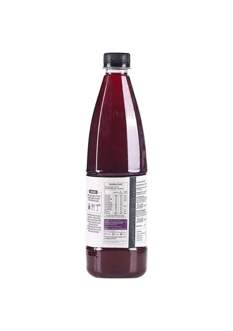 Urban Platter Kokum Syrup, 700Ml (Refreshing & Natural Body Coolant With Cumin/Jeera | Digestive Aid Additive-Free) - Indya