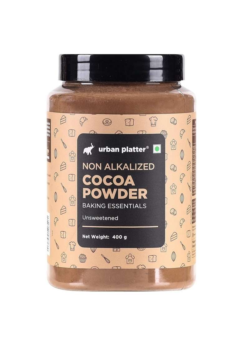 Urban Platter Cocoa Powder, 400G (Unsweetened | Rich Chocolate Flavour Ideal For Baking, Beverages & Desserts 100% Pure Cocoa) - Indya