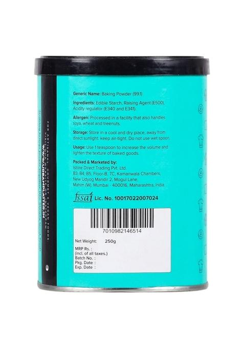 Urban Platter Aluminium-Free Baking Powder, 250G (Double-Acting Leavening Agent | Perfect For Fluffy Cakes, Breads, Baking)