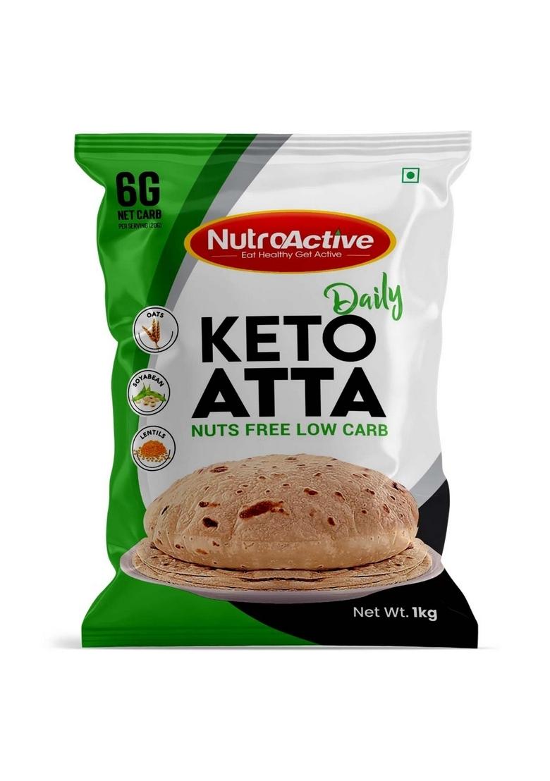 Nutroactive Keto Atta Daily | Nuts Free Low Carb For Weight Loss High Protein Flour Management