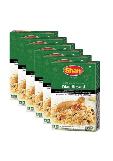 Shan Pilau Biryani Masala, 6 X 50 G