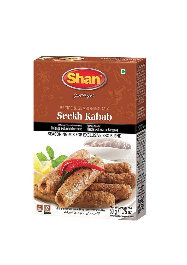 Shan Seekh Kabab Masala, 1.76 Oz ℮ 50 G, 6 Pack - Indya