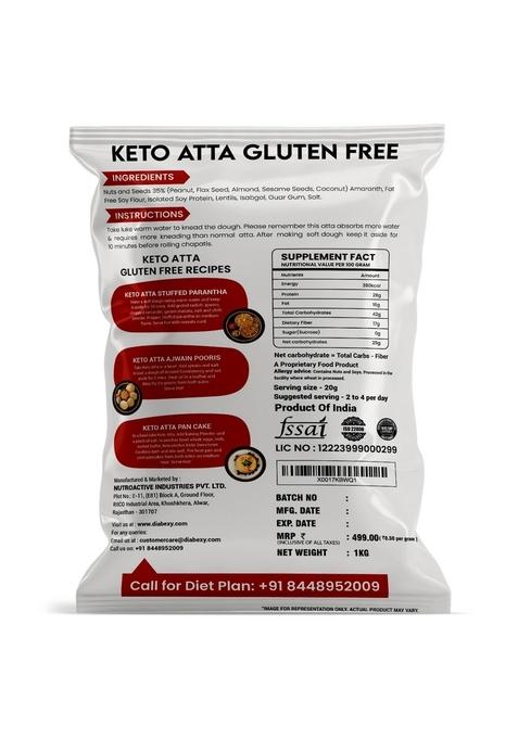 Nutroactive Keto Atta Gluten Free Ultra Low Carb Flour | High Protein For Weight Loss Diet