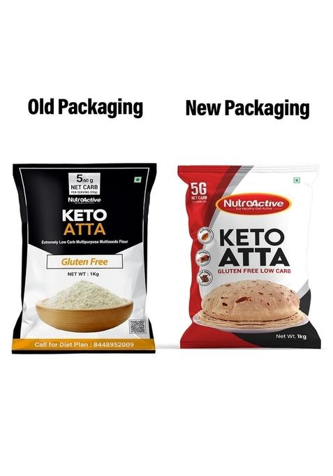 Nutroactive Keto Atta Gluten Free Ultra Low Carb Flour | High Protein For Weight Loss Diet