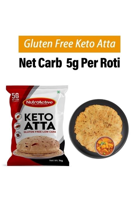 Nutroactive Keto Atta Gluten Free Ultra Low Carb Flour | High Protein For Weight Loss Diet