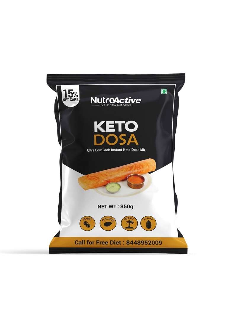 Nutroactive Keto Dosa Mix, Low Carb Gluten Free - 350 Gm - Indya