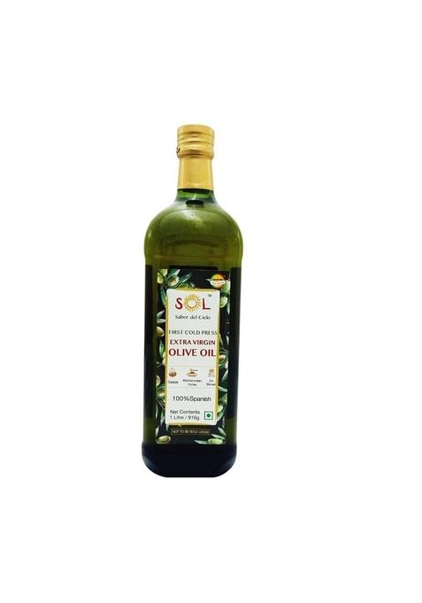 Sol Spanish Extra Virgin Olive Oil | 1L First Cold Pressed Rich Taste And Aroma Perfect For Drizzling Glass Bottle